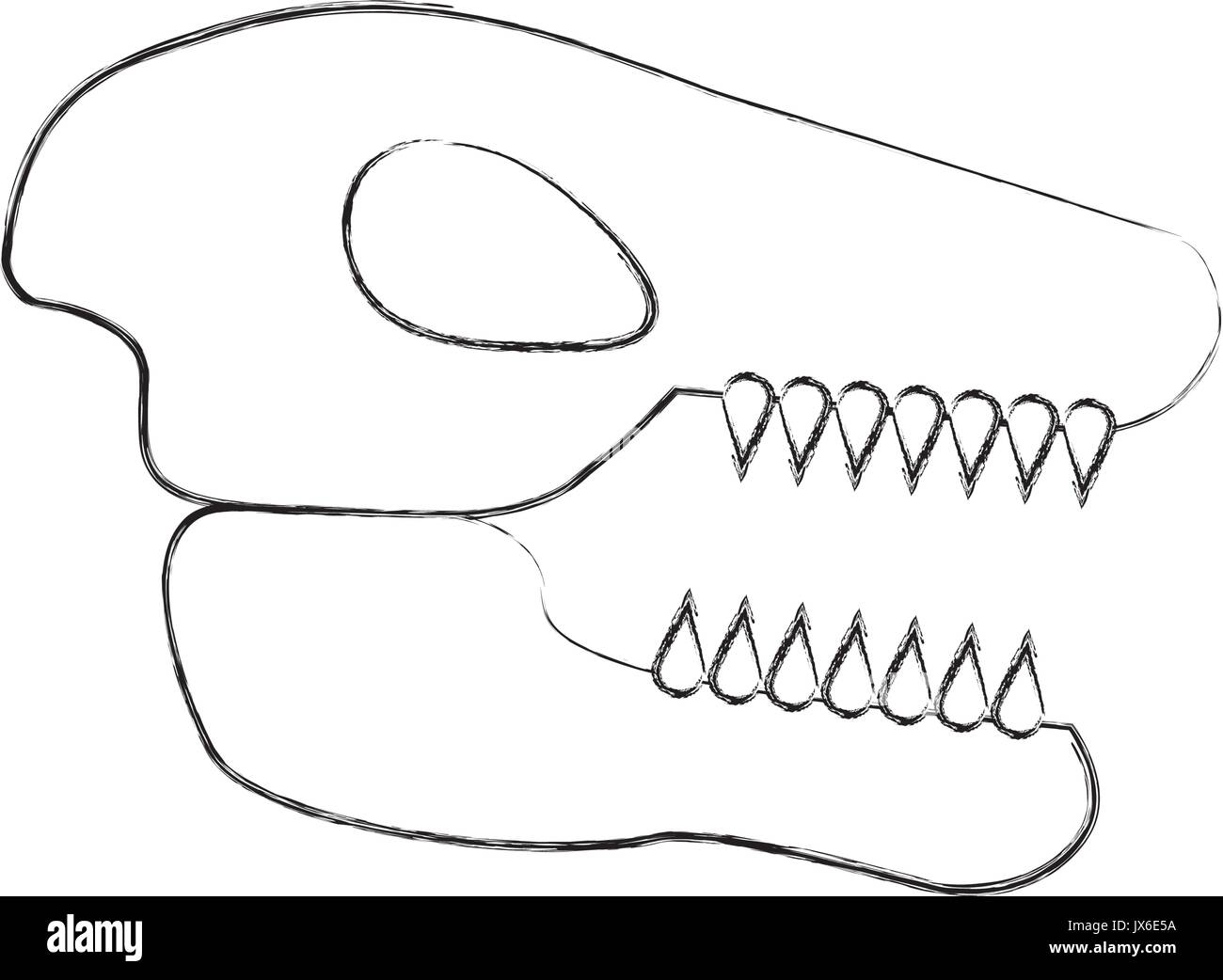 Icône squelette dinosaure Musée Illustration de Vecteur
