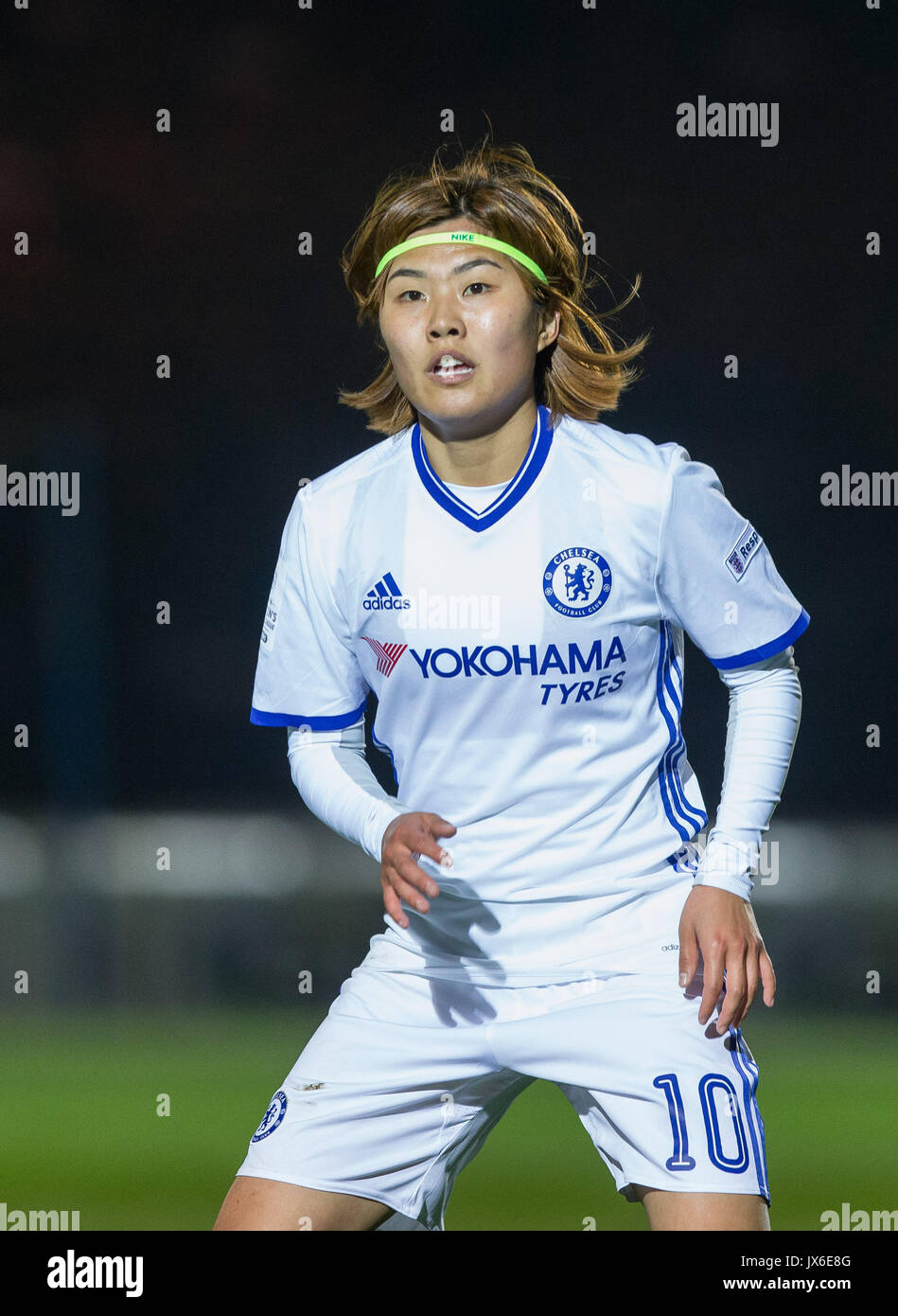 Ji So-Yun de Chelsea chers pendant le FAWSL série printemps match entre la lecture et les femmes Chelsea dames à Adams Park, High Wycombe, en Angleterre, le 3 Ma Banque D'Images