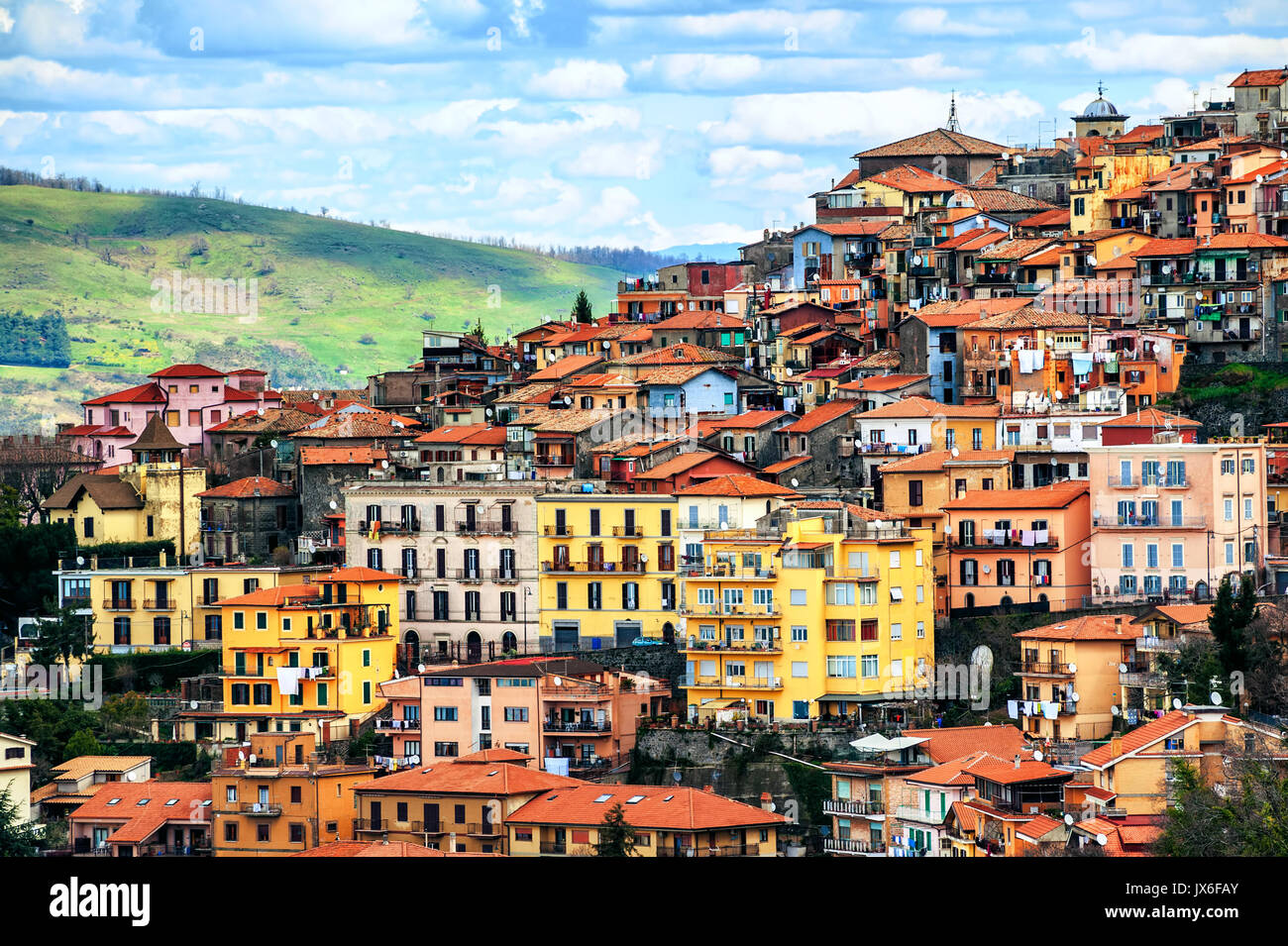 Rocca di Papa, une petite ville italienne sur Alban Hills, l'un des Castelli Romani, province de Rome, Latium, Italie Banque D'Images