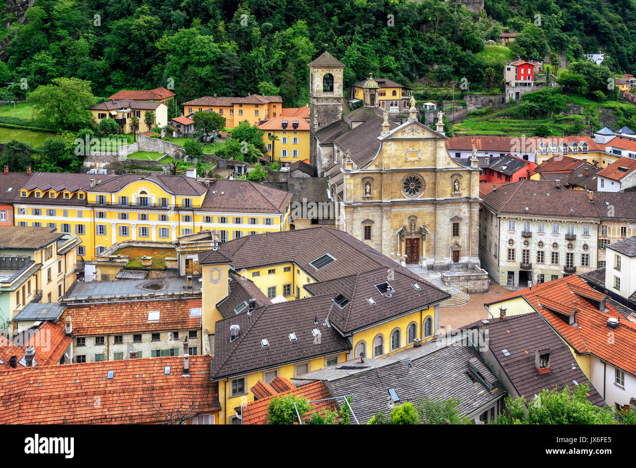 Vieille ville historique de Lugano dans le canton du Tessin, Suisse Banque D'Images