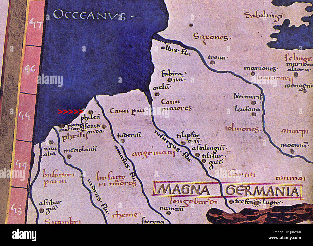 1400 FLEVVM 1499 Ptolemaeus Magna Germania Banque D'Images