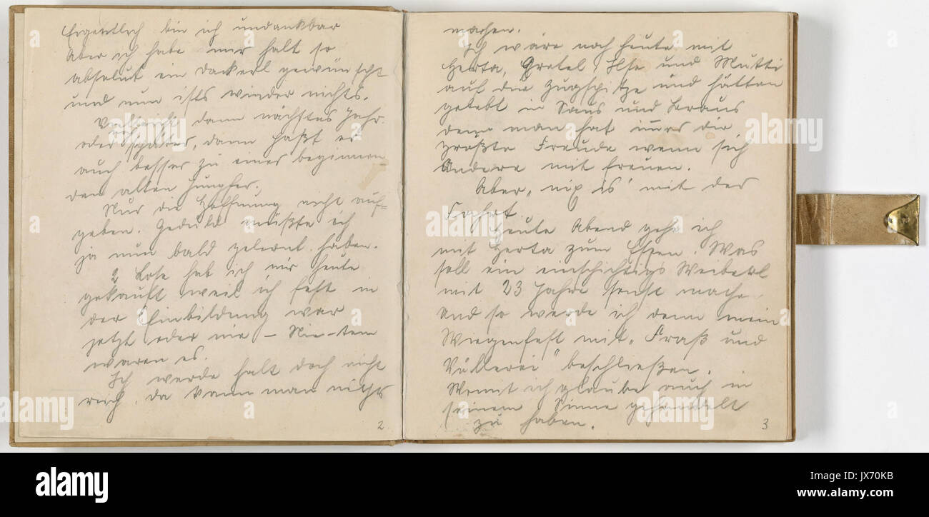 Journal d'Eva Braun page 2 Banque D'Images