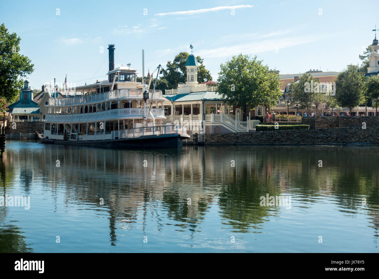 Liberty belle river boat sur la place de la liberté, Magic Kingdom, Walt Disney World, Orlando, Floride. Banque D'Images