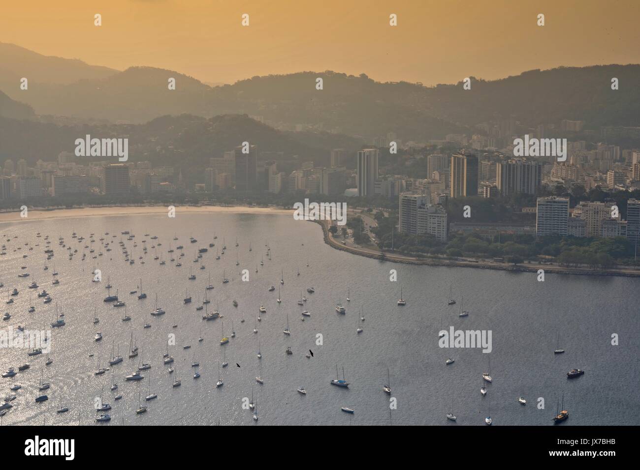 Vue aérienne de Rio de Janeiro. Banque D'Images