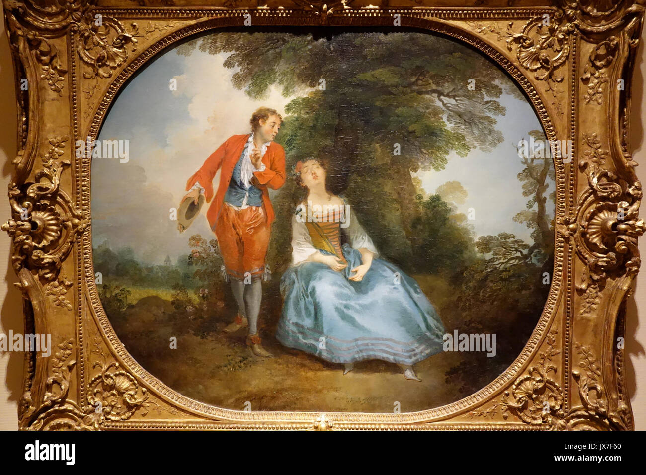 Bergère de couchage par Nicolas Lancret, c 1730, huile sur toile National Museum of Western Art, Tokyo DSC08523 Banque D'Images