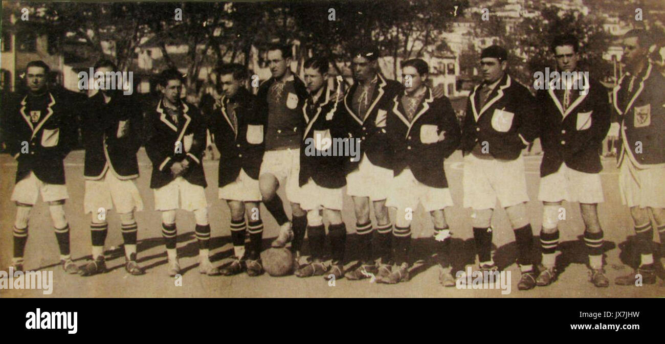 Equipa de futebol do Sport Lisboa e Benfica, Funchal, 1922 Banque D'Images