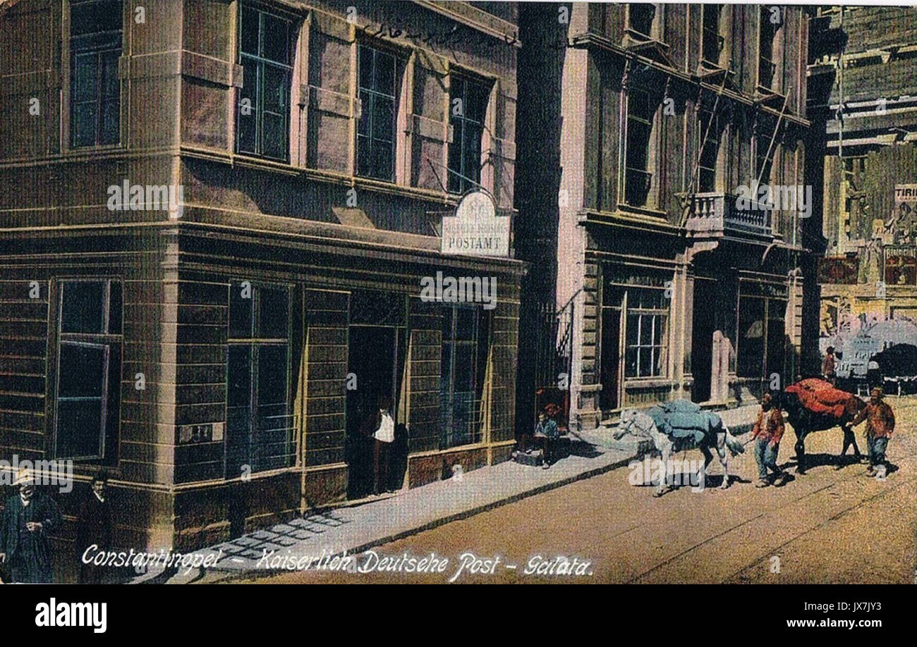Bureau de poste allemand à Galata, Constantinople Banque D'Images