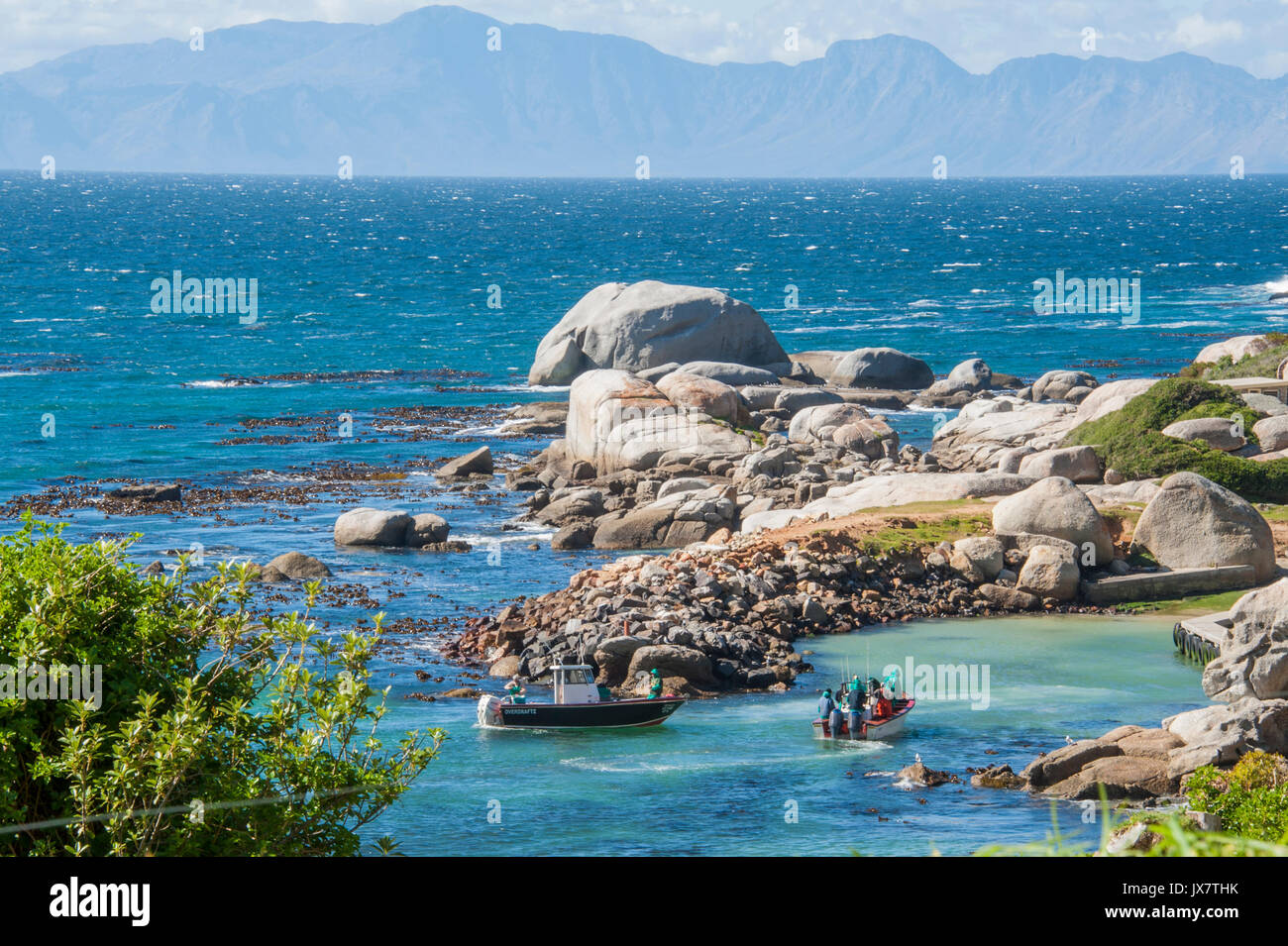 Bateaux de pêche près de Cape Town, Afrique du Sud Banque D'Images