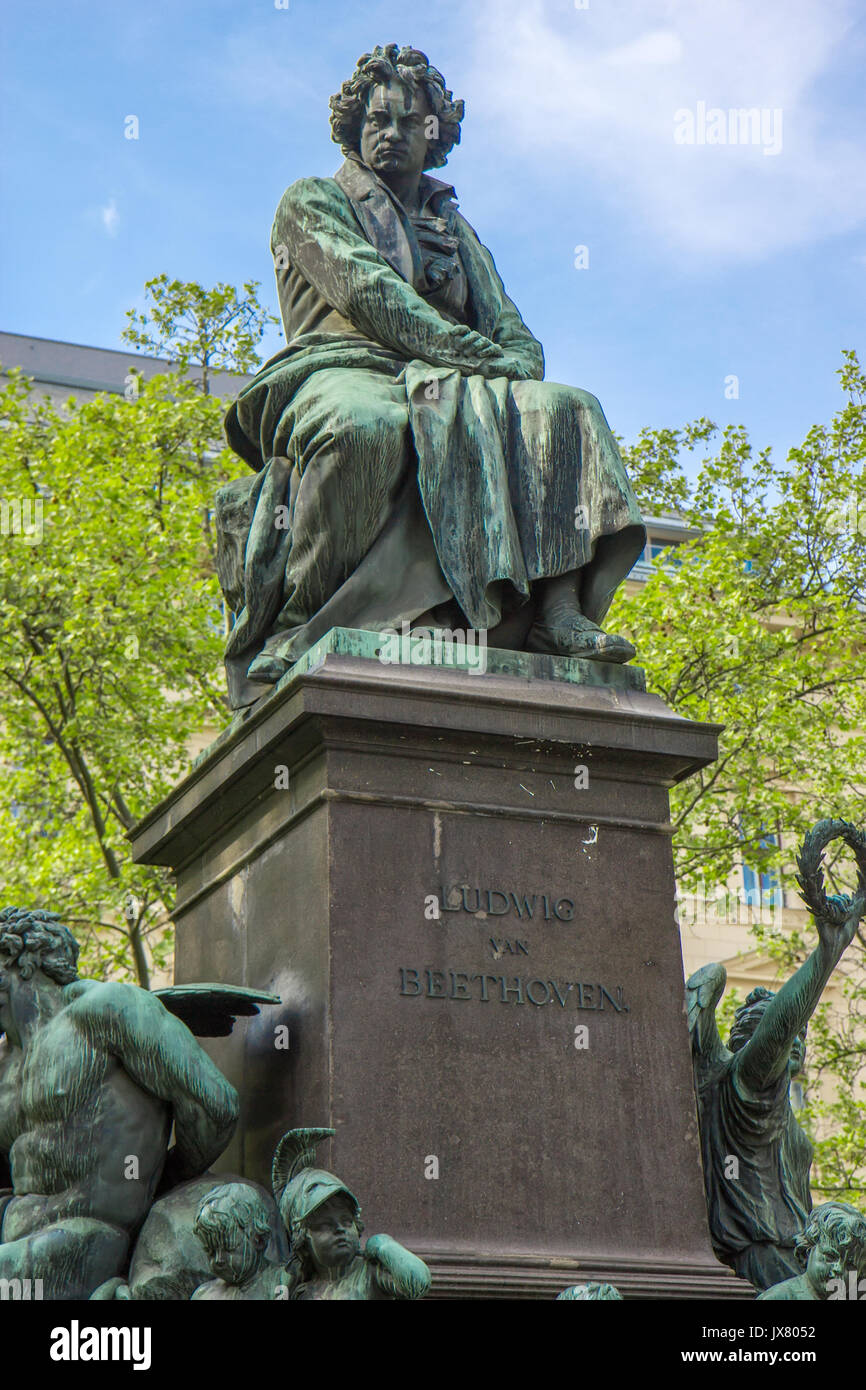 Statue de Ludwig van Beethoven à Vienne, Autriche Banque D'Images