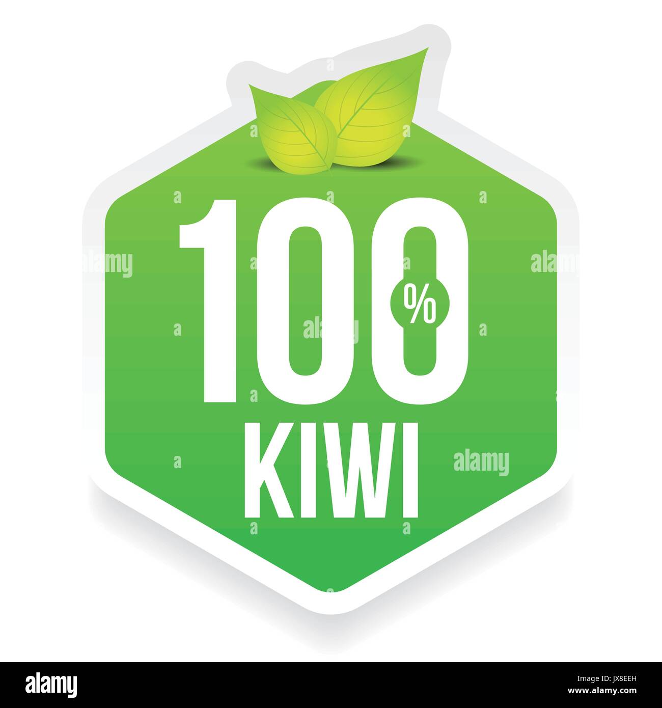 Label kiwi frais 100  % Illustration de Vecteur