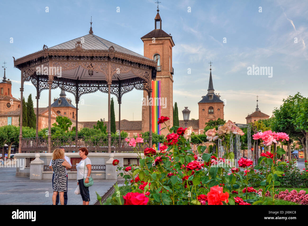 Plaza de Cervantes. Alcalá de Henares. Madrid. España Banque D'Images