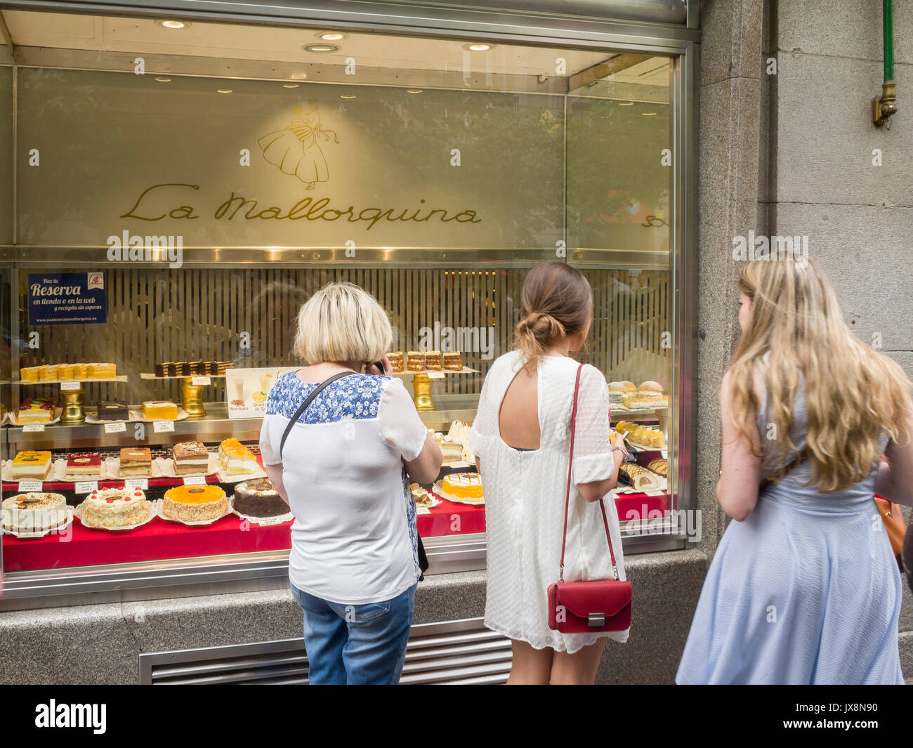 Tartas de la pastelería la mallorquina. La Puerta del Sol. Madrid. España Banque D'Images