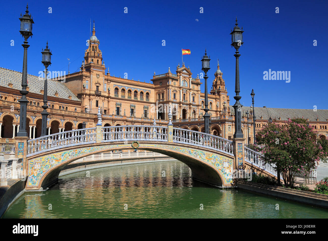 Place d'Espagne (Plaza de España) à Séville, Espagne Banque D'Images