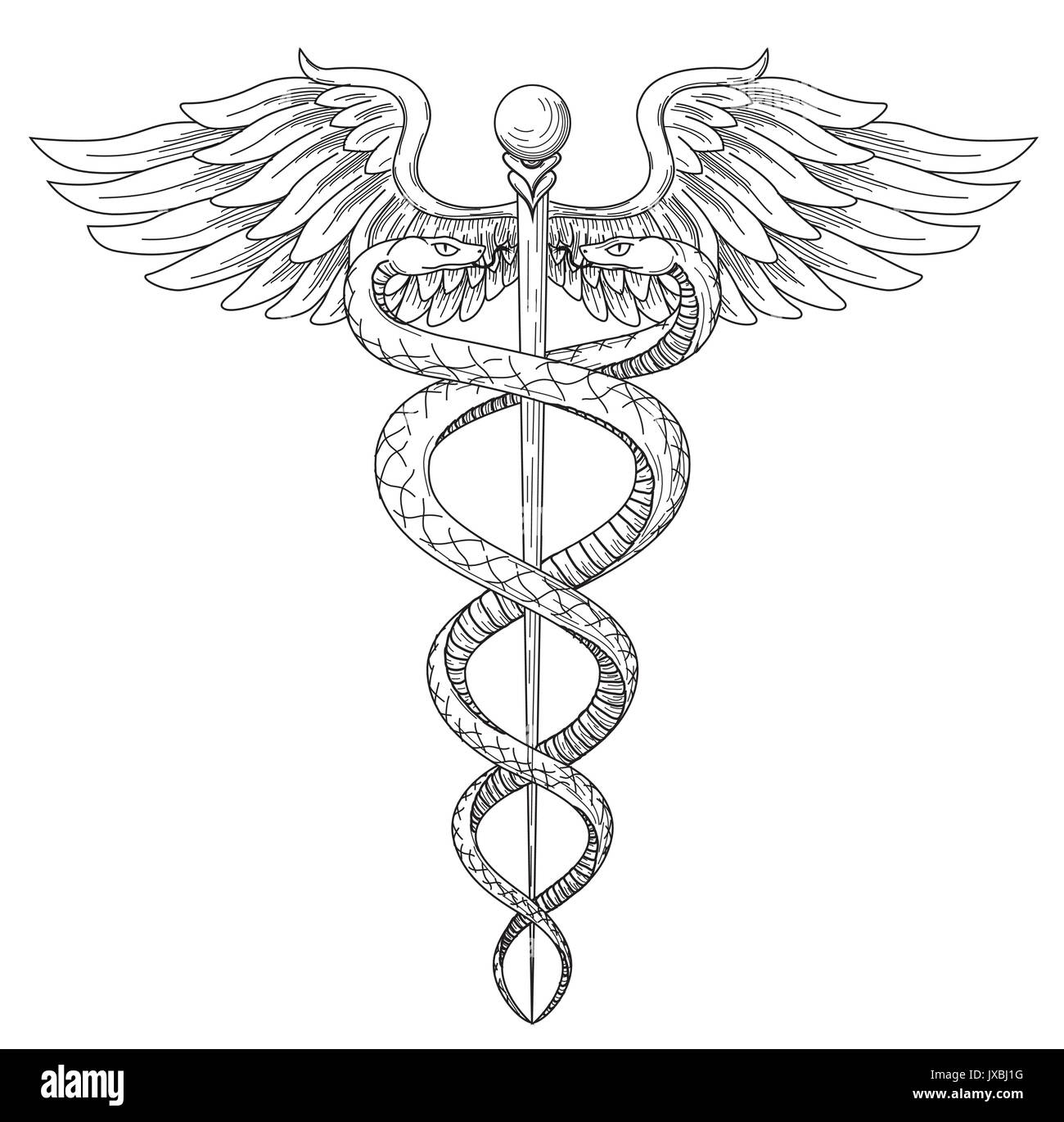 Cadeus médecine médical médecin pharmacie haute acient symbole détaillé