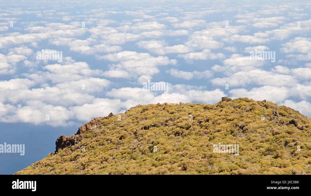 Mer de nuages vue du Roque de los Muchachos à La Palma (Îles Canaries, Espagne) Banque D'Images