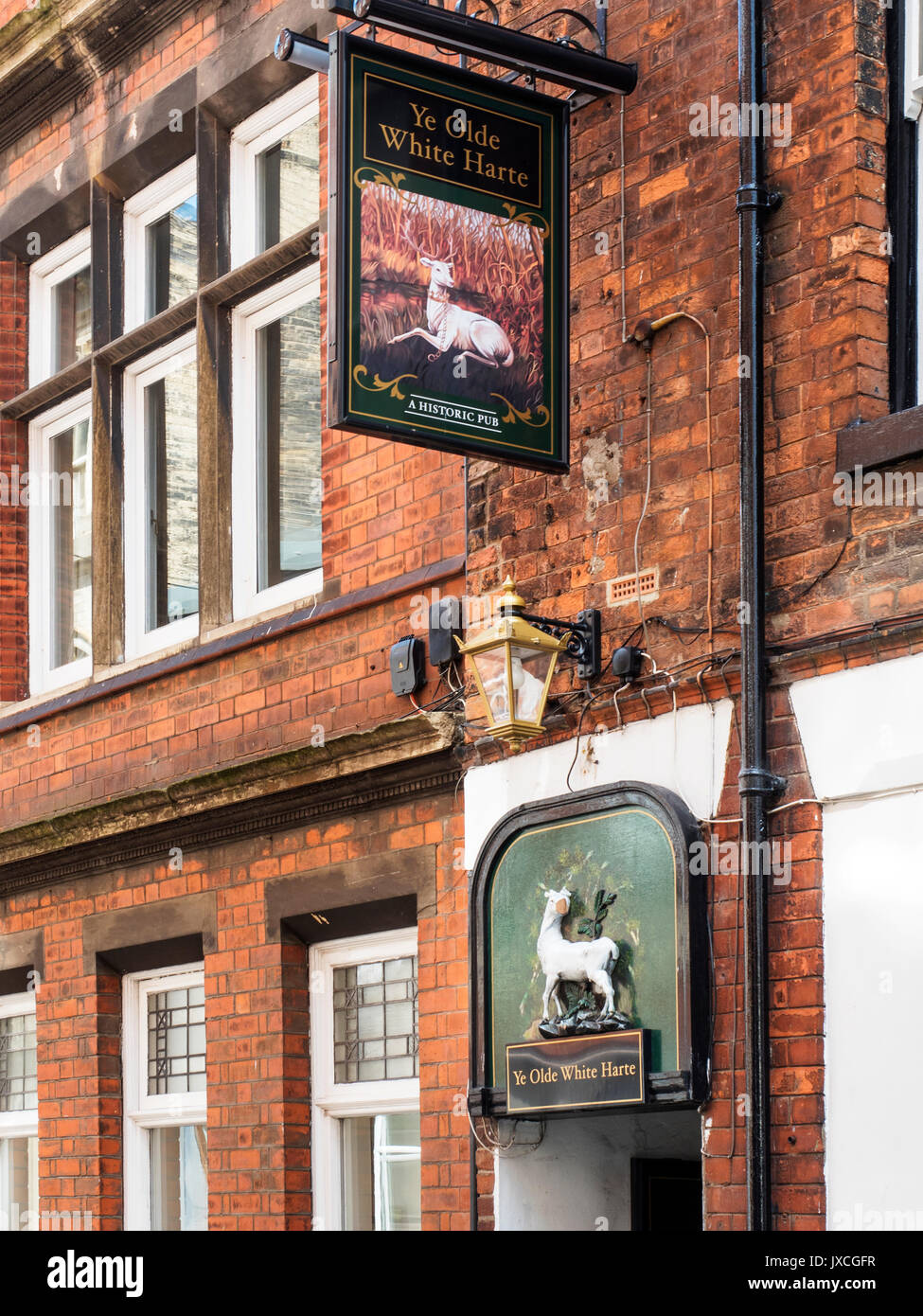 Ye Olde White Harte pub à côté de Samman Chambre le Bowlalley Lane, dans la vieille ville de Hull Yorkshire Angleterre Banque D'Images