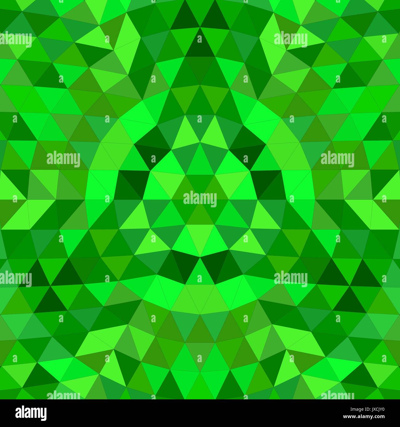Triangle arrière-plan géométrique ronde mandala - vector pattern kaleidoscope art graphique de triangles verts Illustration de Vecteur