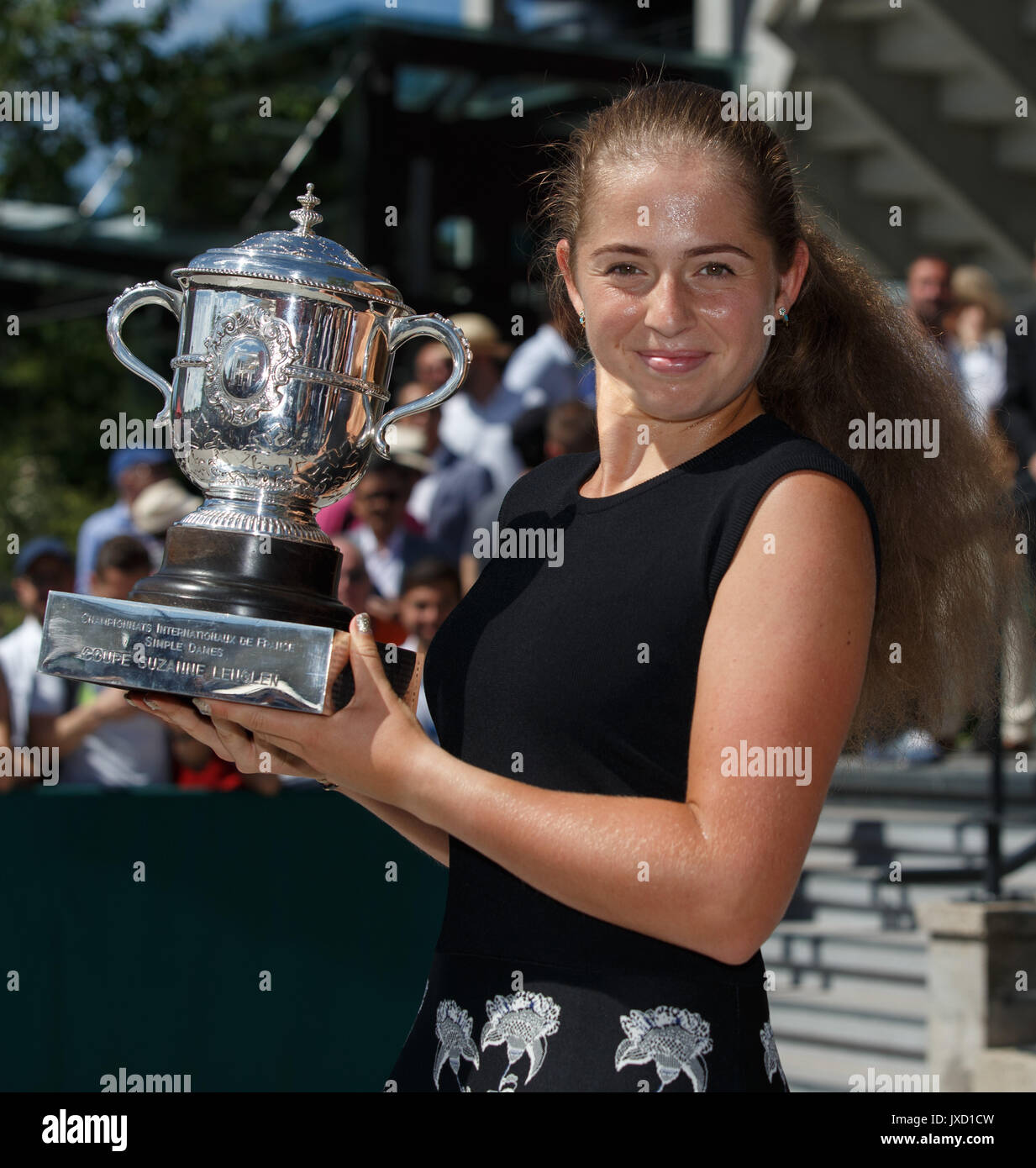 Jelena ostapenko (lat) , vainqueur de l'Open de France 2017 Banque D'Images