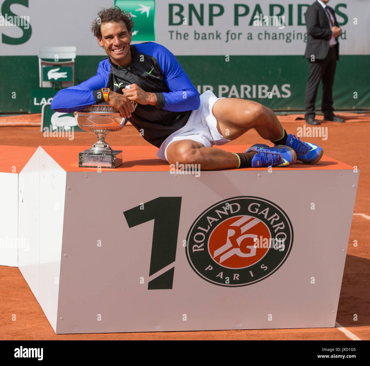 Vainqueur RAFAEL NADAL (ESP) Open de France 2017 - Grand Chelem Banque D'Images