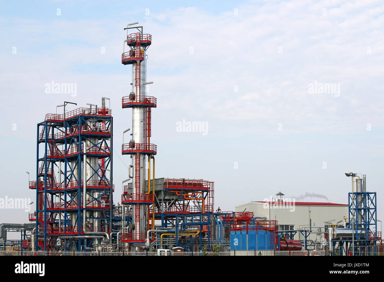 Usine pétrochimique Industrie pétrolière Banque D'Images