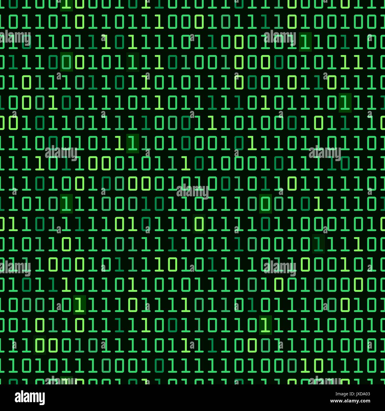 Code informatique binaire répétant vector illustration d'arrière-plan Illustration de Vecteur