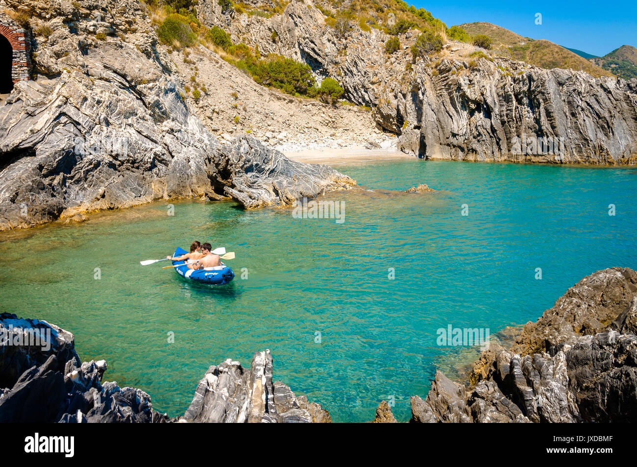 Marina di Pisciotta, côte du Cilento Banque D'Images