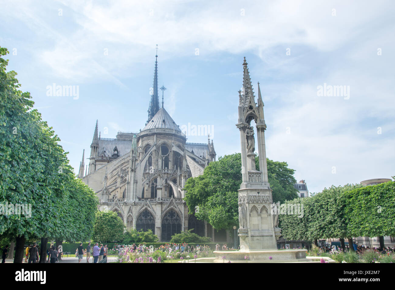 PARIS, FRANCE - 07 juin 2017 : Cathédrale Notre Dame de Paris, France Banque D'Images