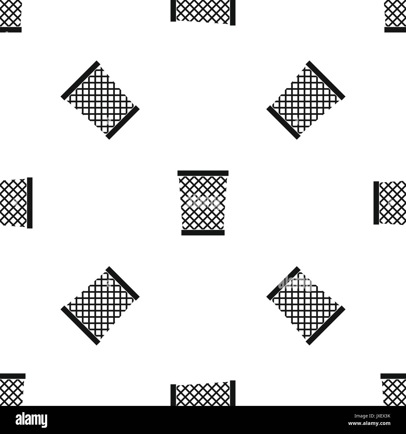 Corbeille à papier noire transparente motif Illustration de Vecteur
