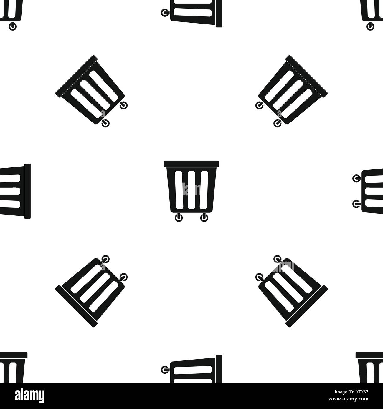 Corbeille en plastique en plein air noir transparent motif Illustration de Vecteur