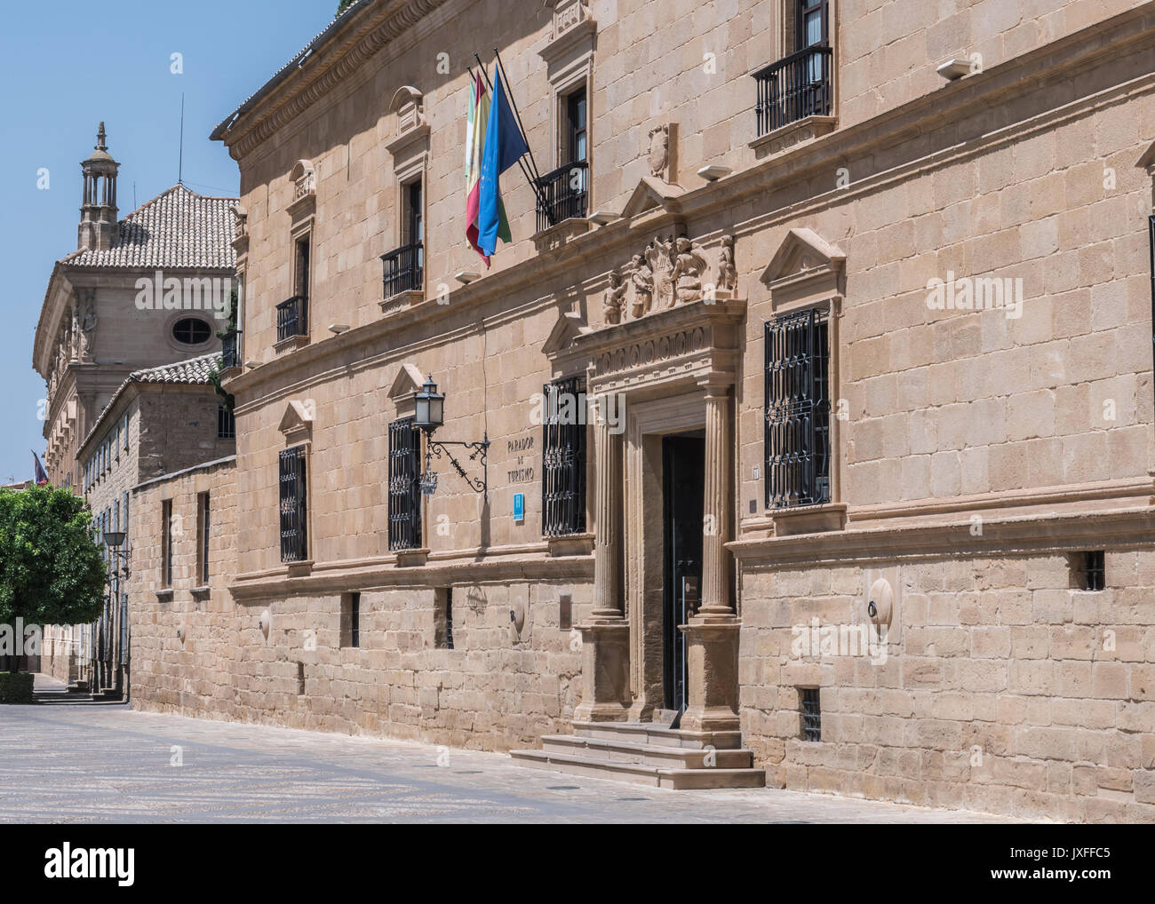 Palais du Doyen Ortega, National Parador de Ubeda, Jaen province, est l'une des plus anciennes paradores en Espagne Banque D'Images