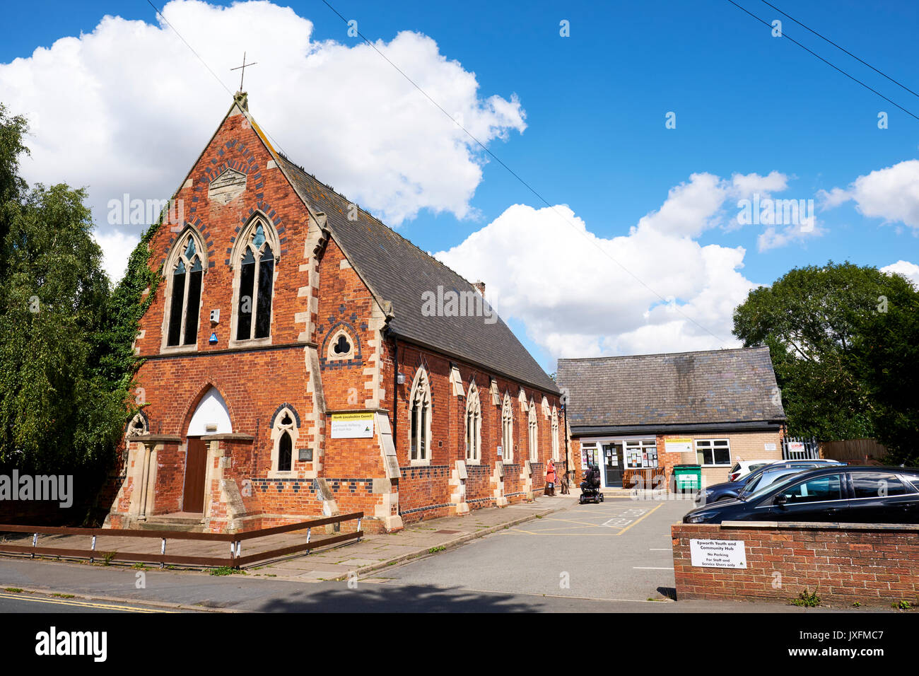 Kilham Memorial Chapel maintenant un centre communautaire pour la jeunesse, High Street, Epworth, Lincolnshire, Royaume-Uni Banque D'Images