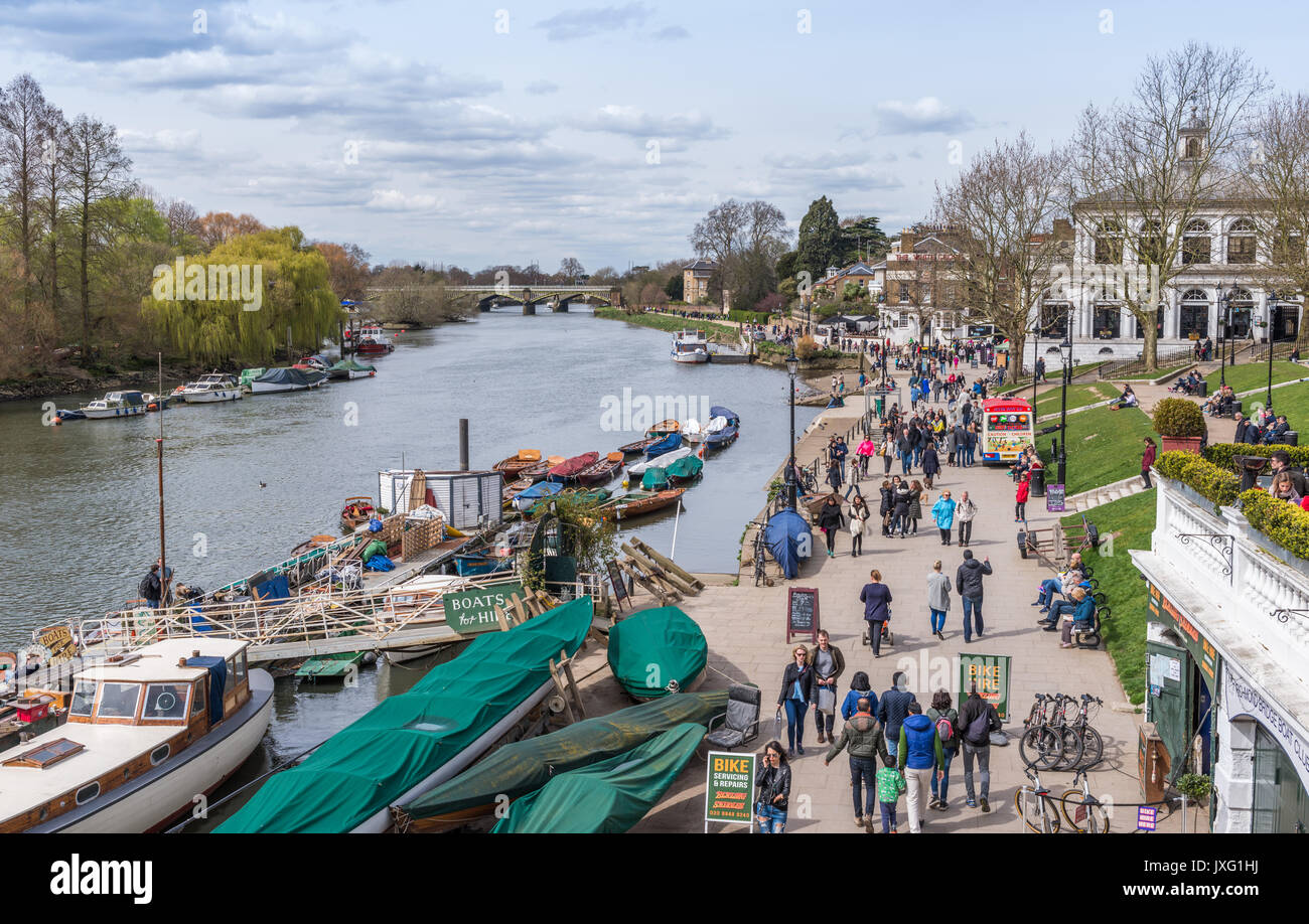 Parc Richmond sur la Tamise à Londres, Angleterre Banque D'Images