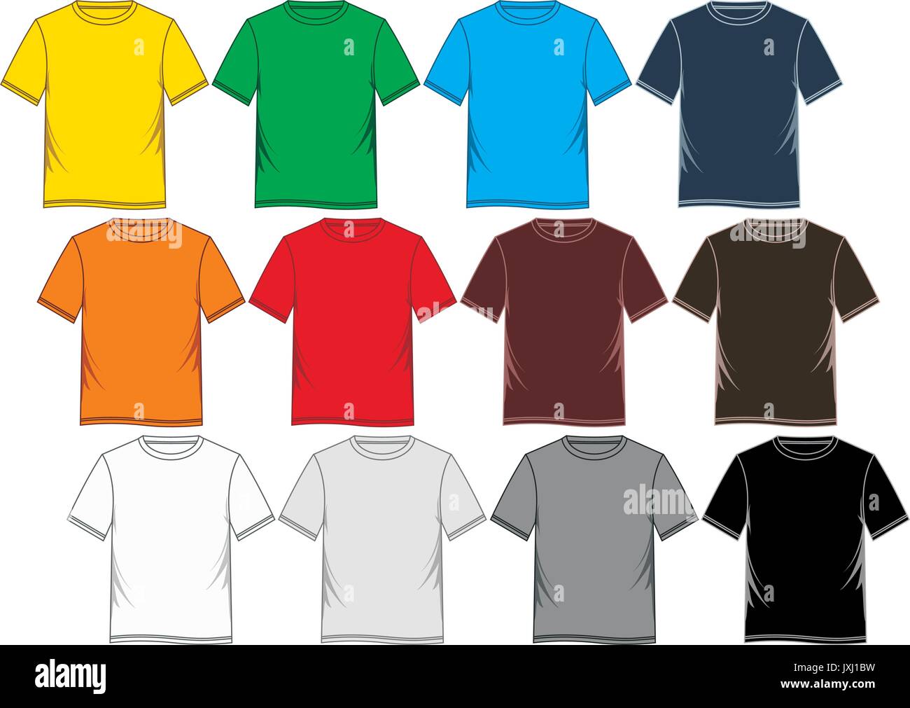 T-shirt template Illustration de Vecteur