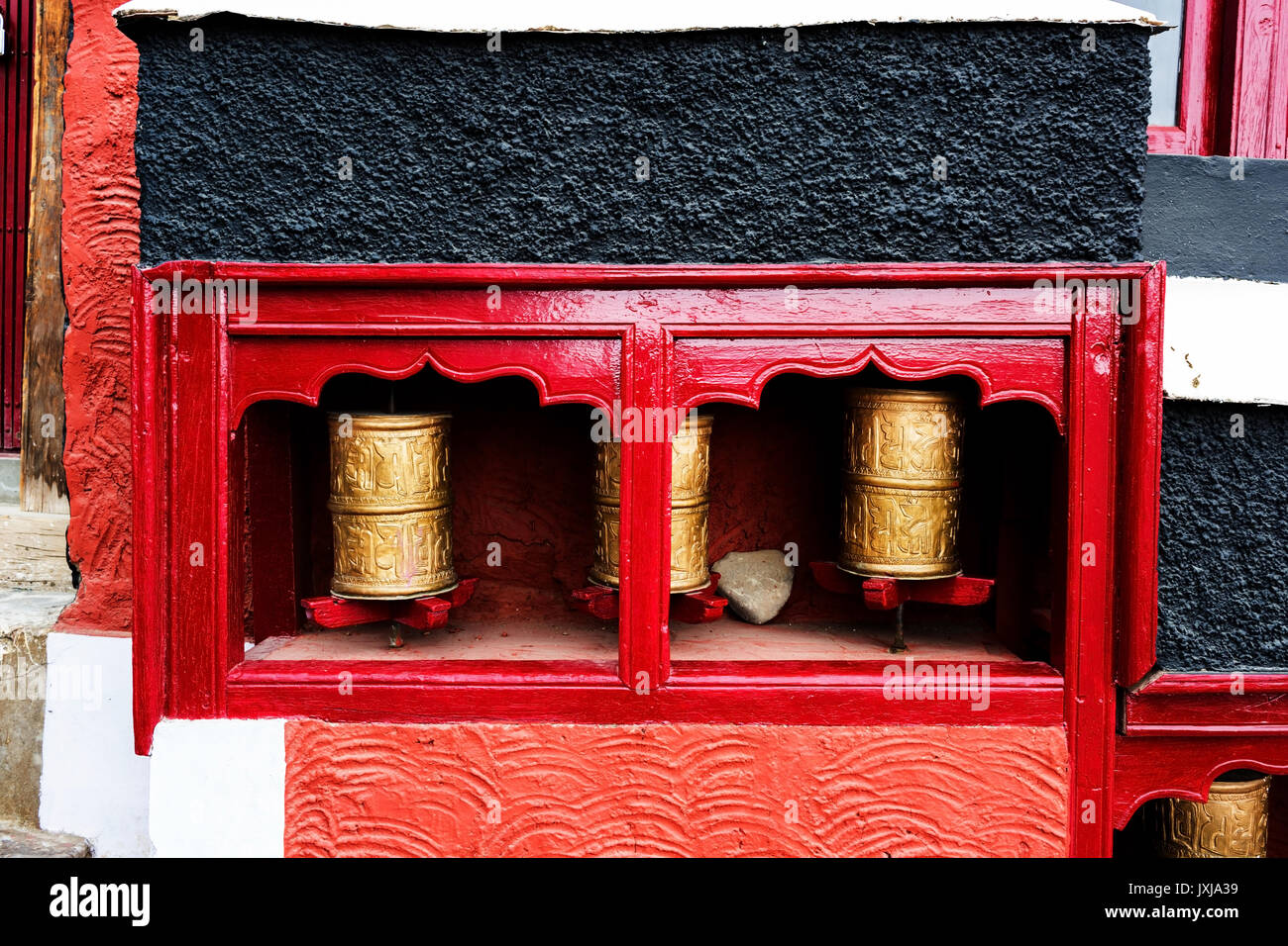 Monastère de Thiksey Ladakh Leh, Jammu-et-Cachemire, l'Inde Banque D'Images