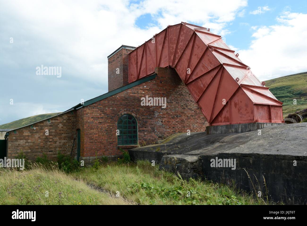 Maison de ventilateur à Blaenavon Big Pit Torfaen Pays de Galles Cymru UK GO Banque D'Images