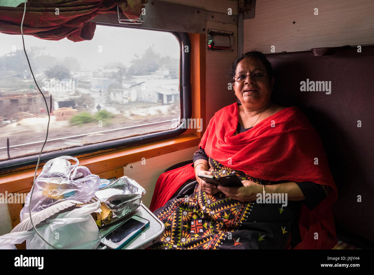 L'Inde, Varanasi-Kolkata, voyage en train Banque D'Images