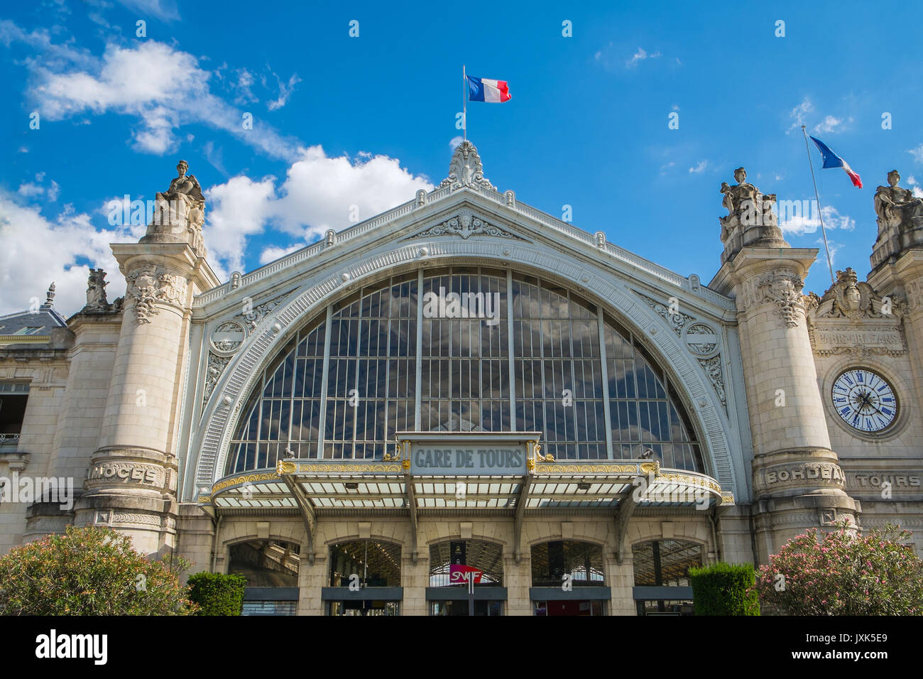 La gare centrale de Tours, Indre-et-Loire, France. Banque D'Images