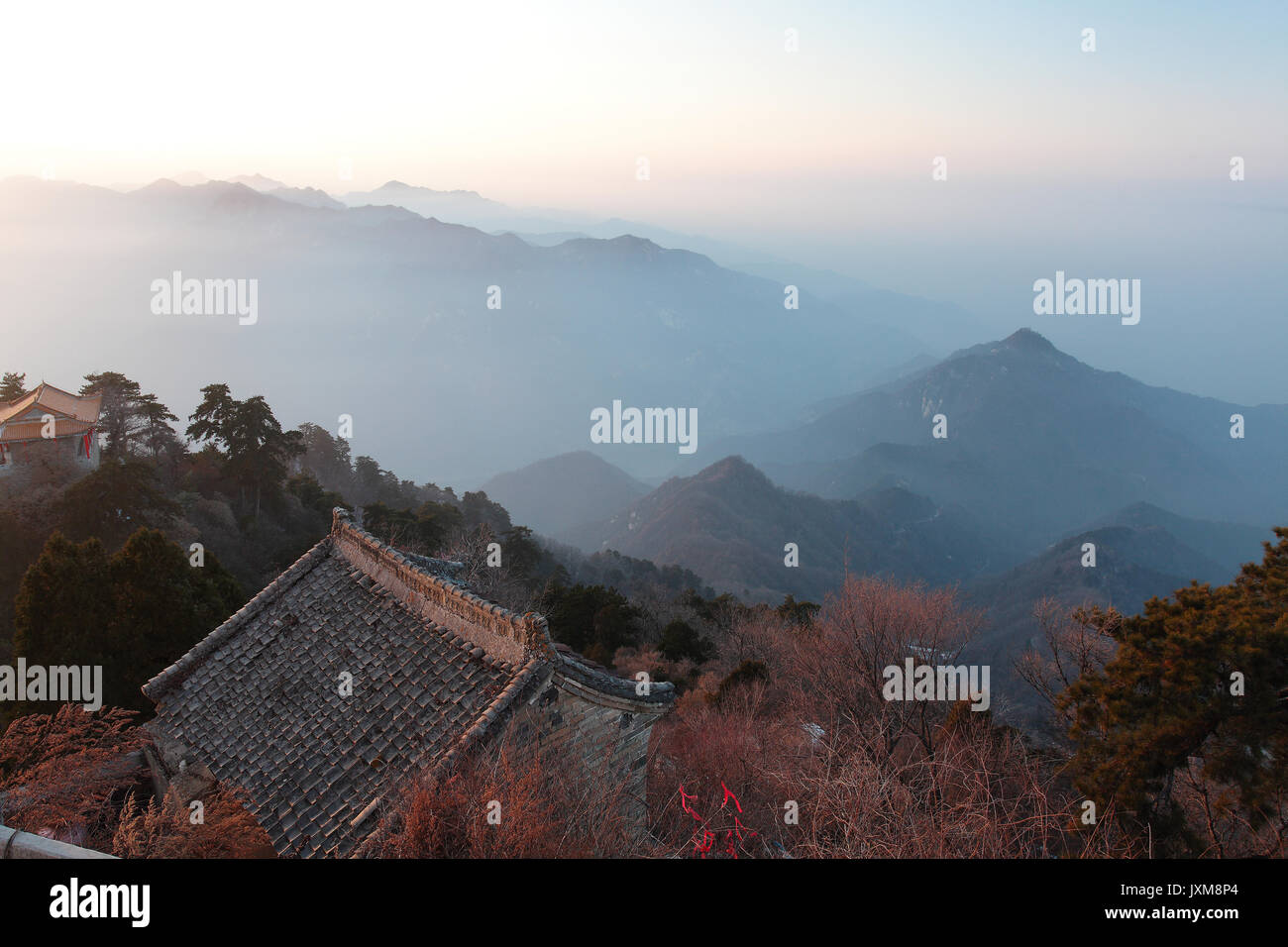 Le Mont Wutai paysages de montagnes Qinling, province du Shaanxi, Chine Banque D'Images