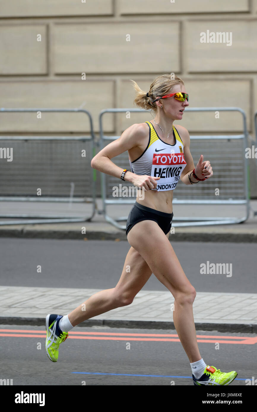 Katharina Heinig, Allemagne, 2017 Championnat du monde de l'IAAF de marathon, Londres, Royaume-Uni Banque D'Images