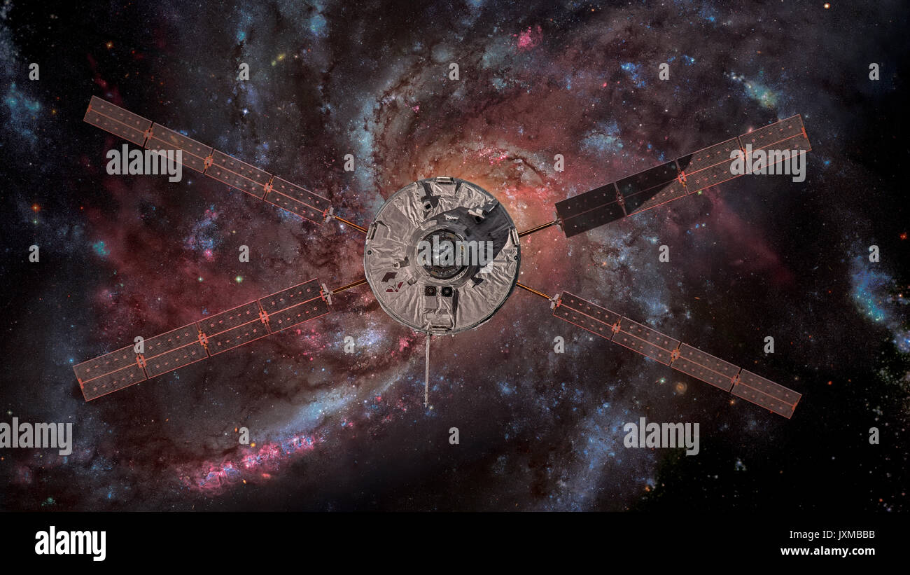 L'Agence spatiale européenne d'Automated Transfer Vehicle-4 s'approche de la Station spatiale internationale. Banque D'Images