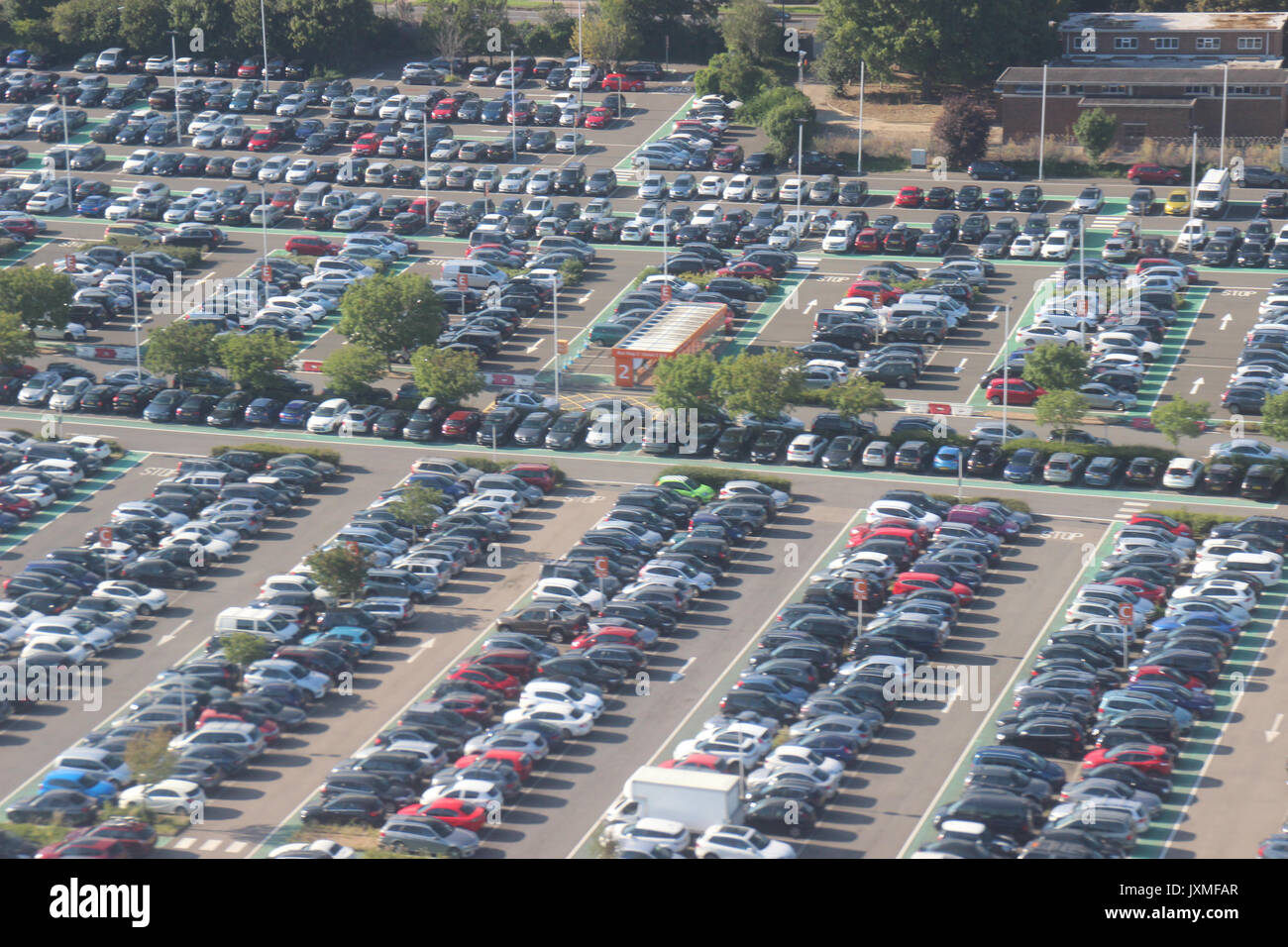 Parking Heathrow à partir de l'air Banque D'Images