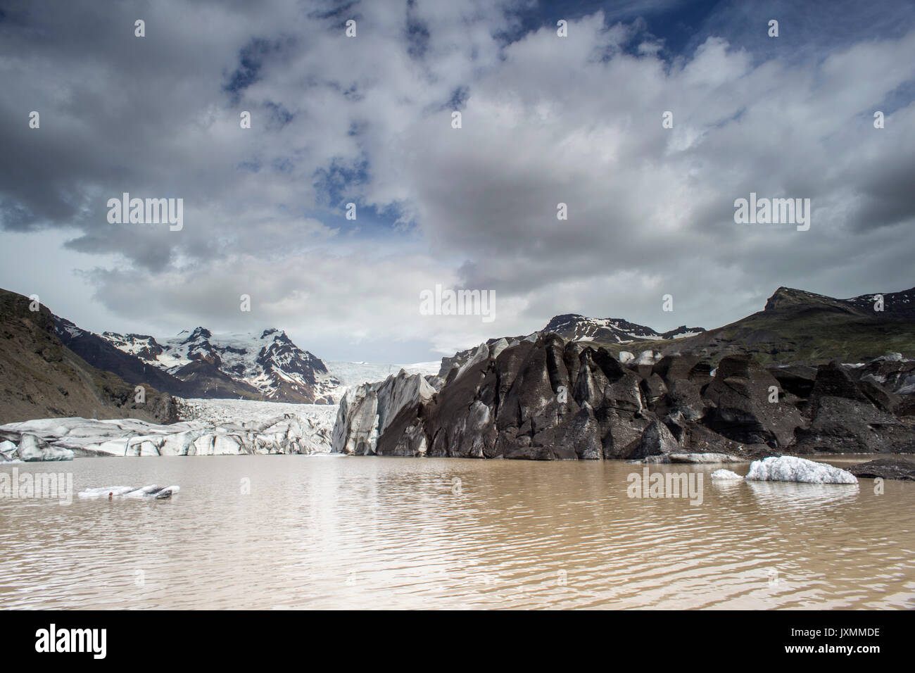 Svinafellsjokull glacier dans le parc national de Vatnajökull en Islande Banque D'Images