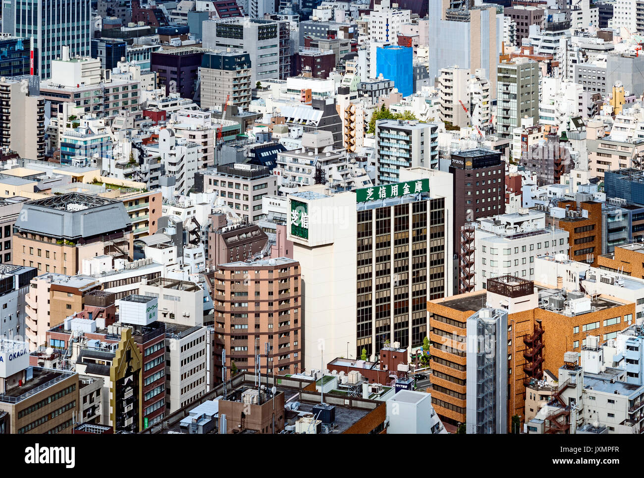 Vue aérienne des bâtiments de Tokyo Japon Banque D'Images