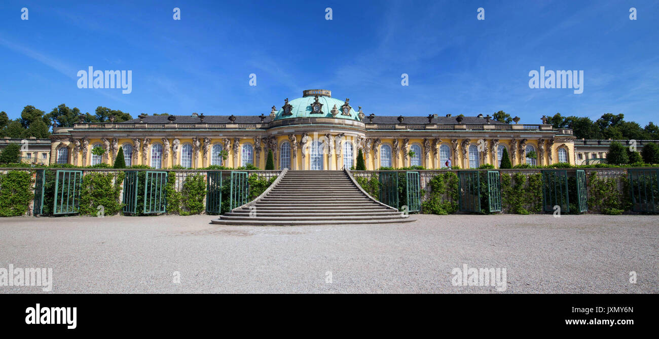 Palais de Sanssouci à Potsdam / Allemagne / Panorama Banque D'Images