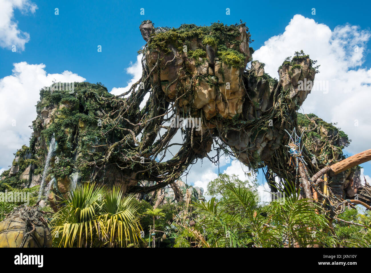 Les montagnes flottantes de Pandora dans avatar, terre, Animal Kingdom, Walt Disney World, Orlando, Floride. Banque D'Images