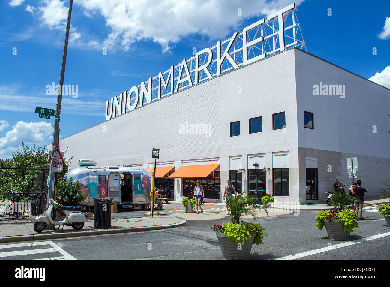 Le quartier branché de D.C. Marché Union food hall, Washington, D.C., aux États-Unis. Banque D'Images