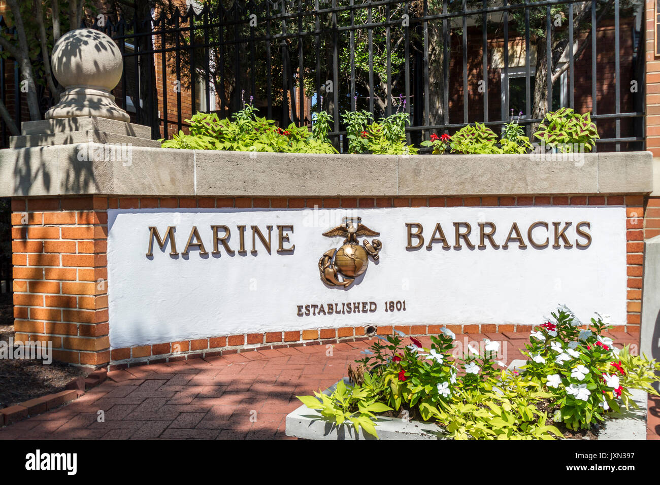 Les casernes des Marines américains, des casernes Row, Washington, D.C., aux États-Unis. Banque D'Images