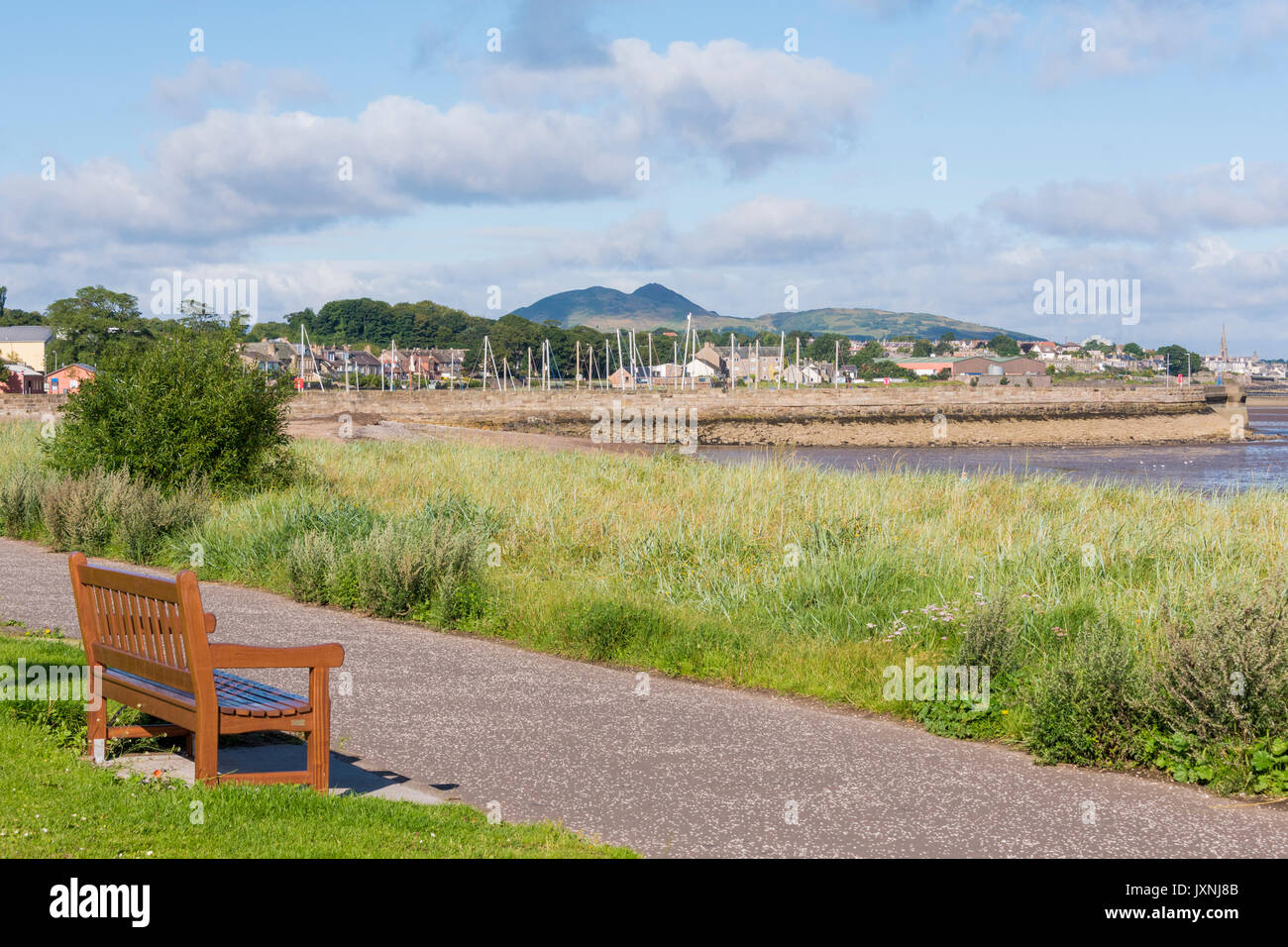 Edinburgh, vue d'arthur seat de musselburgh Banque D'Images
