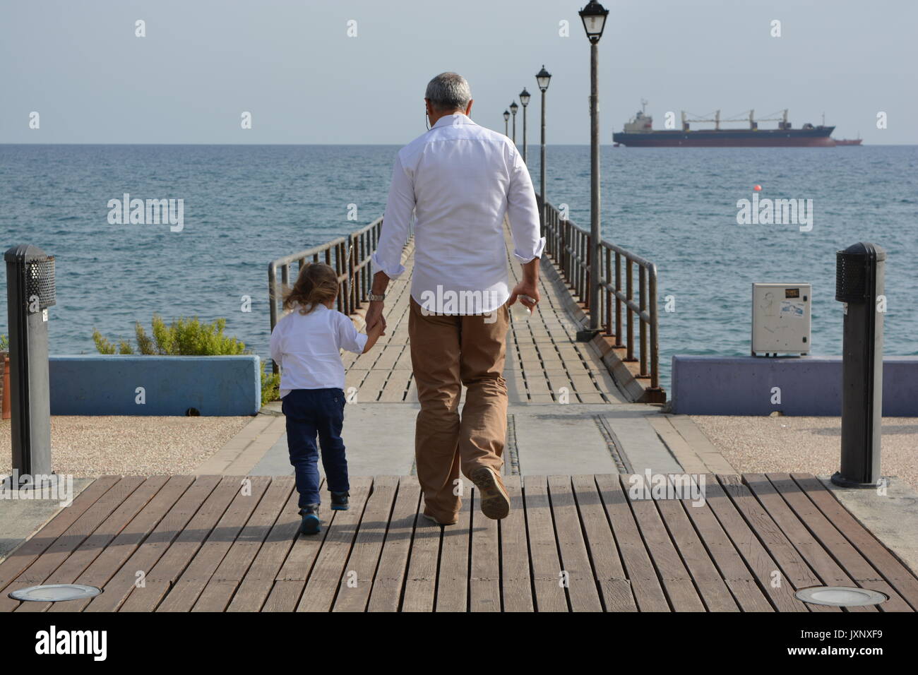 Père et fils Banque D'Images
