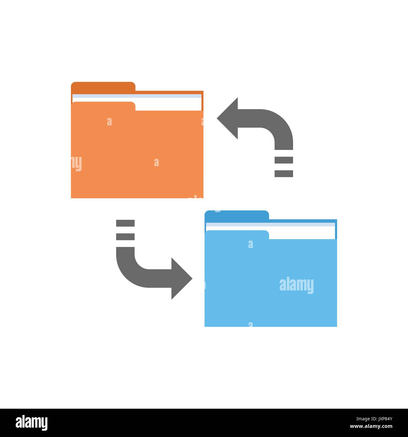 L'icône de synchronisation des données de connexion de l'ordinateur l'accès à la base de la technologie de synchronisation Illustration de Vecteur